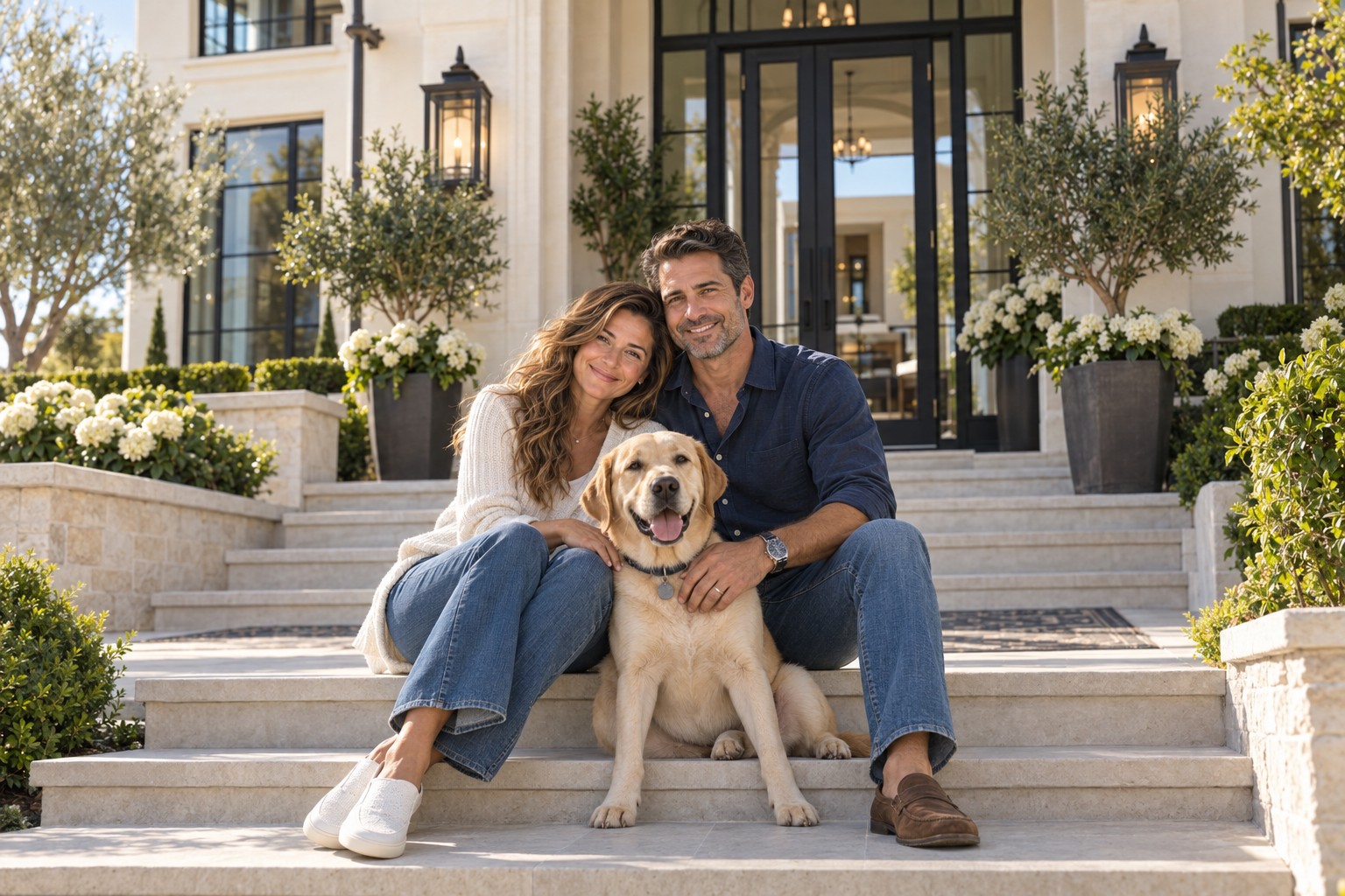 Personalized dream home vision scene featuring the same sample customer